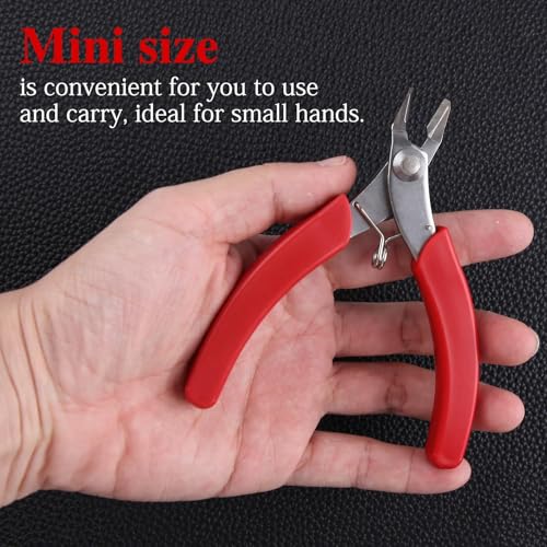 SPEEDWOX 2 Pack Mini Long Short Nose Pliers - 4.5 inch, Flush Cutter, Diagonal Oblique Cutter, Steel Wire Cutters - Image 4