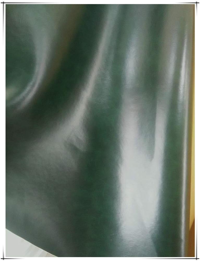 Faux Leather Fabric Heavy Duty Leatherette Upholstery Fabric 140cm Width Vintage Soft PU Faux Leather Sheets for Sofa Chair Cushion Cover, Handbags, DIY Crafts (Color : Dark Green)