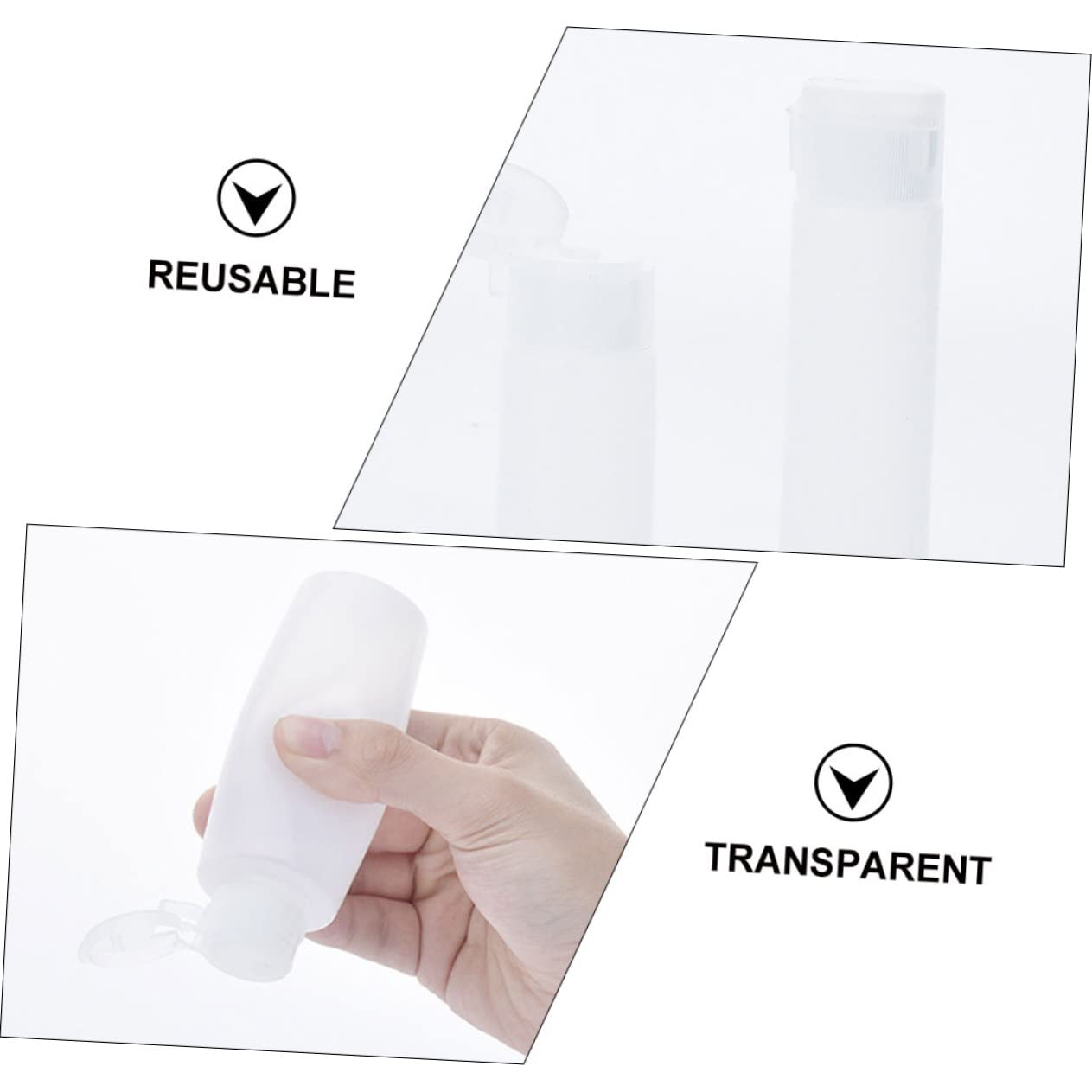 Baluue 3sets Reise Shampoo Flasche Tops Set Auslaufsicher Lotion Dispenser Große Flaschen 10 Stücke * 3
