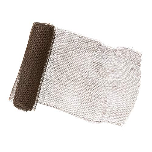 Darice Rustic Look Tin Net: 3.5 inches Wide, 60 inches Long Wire Ribbon, Brown