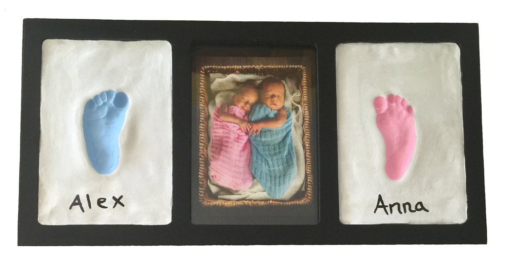 Clay Baby Hand and Footprint Kit with Photo Wall Mount Frame Kit