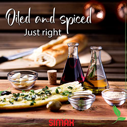 Simax Oil And Vinegar Dispenser Set, Borosilicate Glass Kitchen Oil Dispenser Set With Cork Top, Olive Oil And Vinegar Dispenser Bottle, Oil Vinegar Dispenser Set, Olive Oil Cruet Set Of 2-3.2 Oz #TOP5