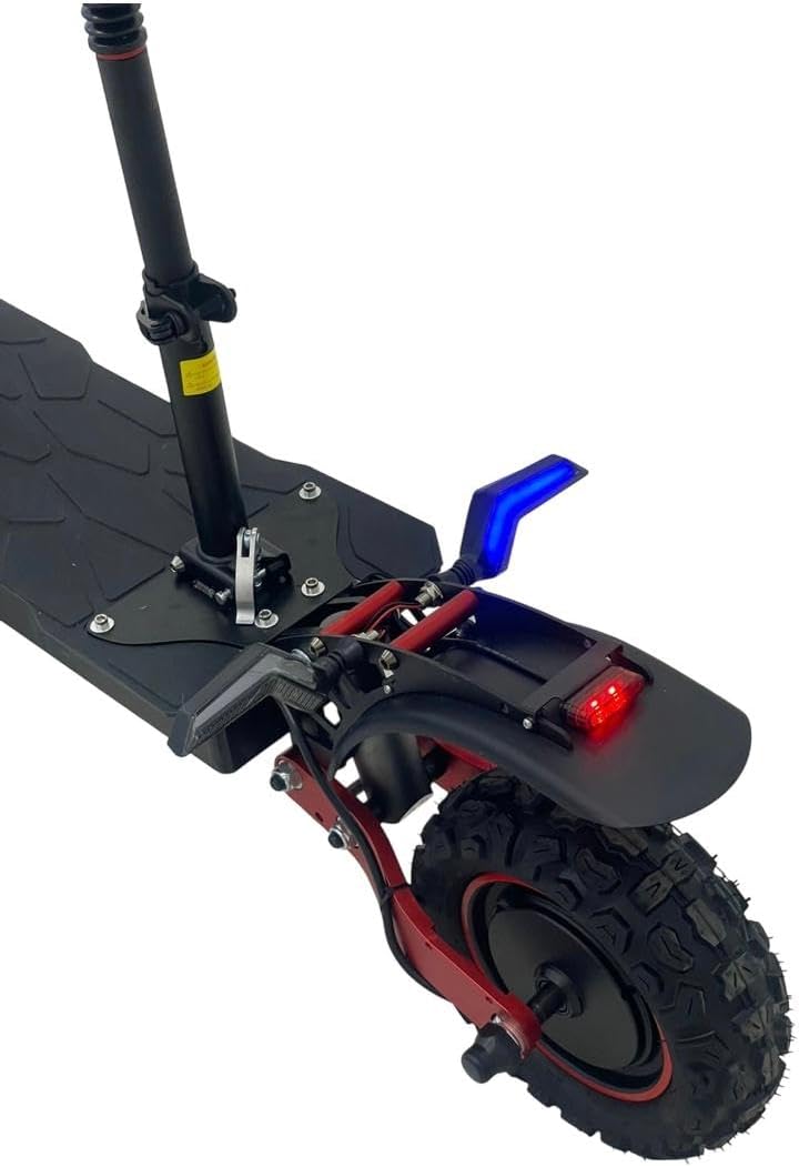 Rear view of Monster Scooter X15 showing brake light, fender, and rear wheel