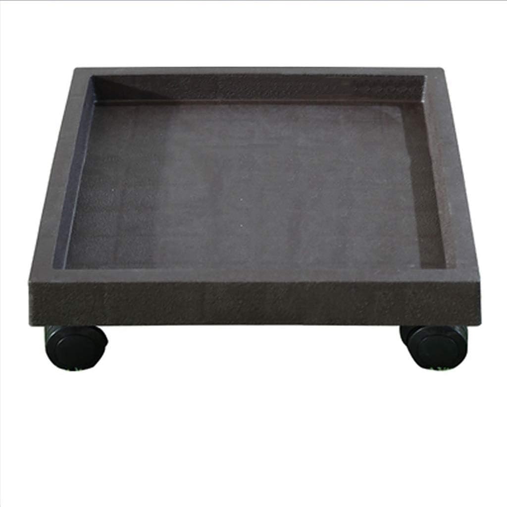 Planter Caddies,19.6in Round Metal Plant Caddy Pot Movers,Indoor Outdoor Planter Holder Trolley,Load Bearing:60-200kg,for Indoor,Outdoor, Home, and Garden,Gray,Brown,Square