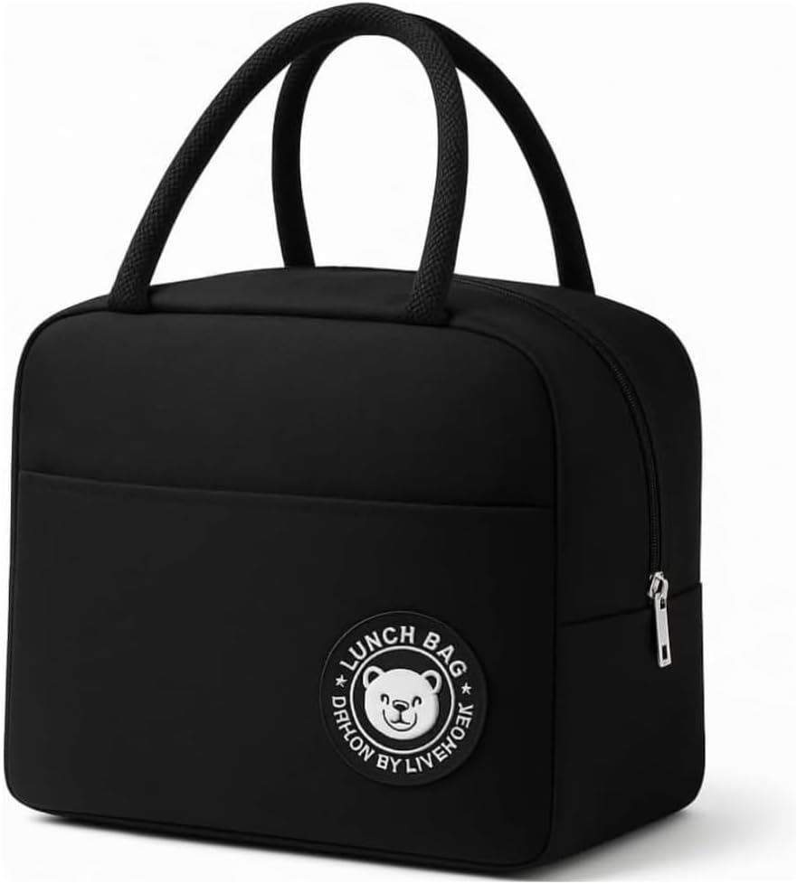 Lancheira Térmica Fitness Premium Reutilizável à Prova de Vazamentos – Bolsa para Marmita, Academia e Trabalho, Isolamento Térmico, Portátil e Lavável