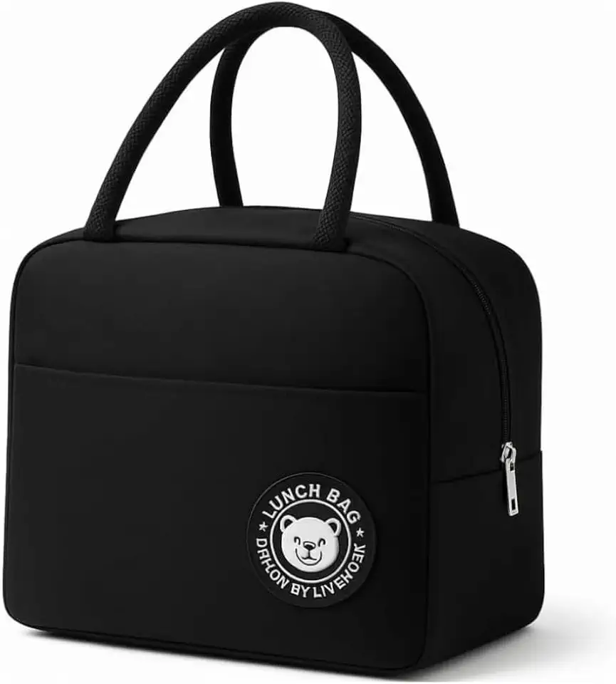 Lancheira Térmica Fitness Premium Reutilizável à Prova de Vazamentos – Bolsa para Marmita, Academia e Trabalho, Isolamento Térmico, Portátil e Lavável