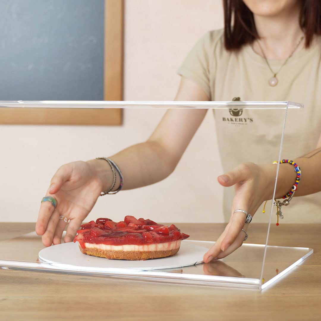 Danieli Store - Vitrina Protectora de Metacrilato para Alimentos - Vitrina de Protección de Barra de Bar para Pasteles y Tapas - Espositor para Alimentos para Pastelerias, Bares, Restaurantes