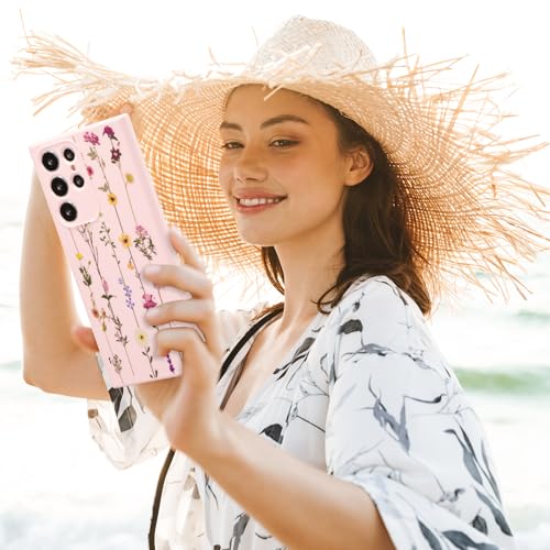 Coque antichoc Samsung S23 Ultra souple et fine avec motif floral