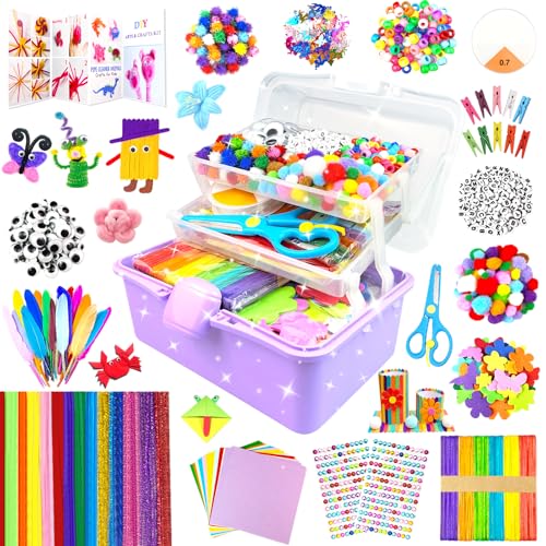 3000 Activites Manuelles pour Enfants Kit Bricolage Enfant Boîte bricolage Pipe Cleaners pour Enfants de 4-6 6-8 8-12 ans Activite Enfant Ensemble de...