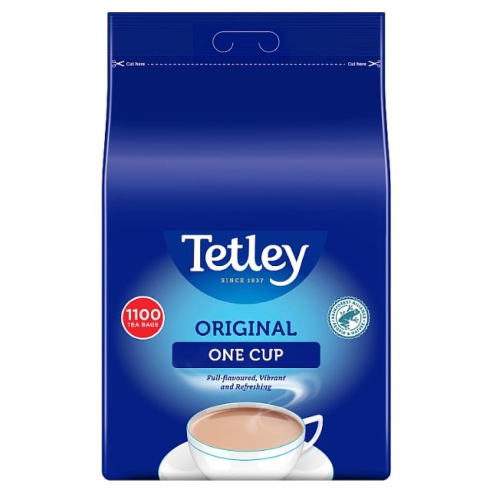 Tetley One Cup 1100 Té negro de Inglaterra en un paquete a granel resellable con 1100 bolsitas de té - importado de Shestore24
