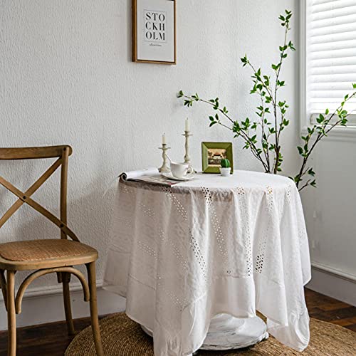 Nappe de table coton lin blanche brodée pour sublimer une table terne - 3