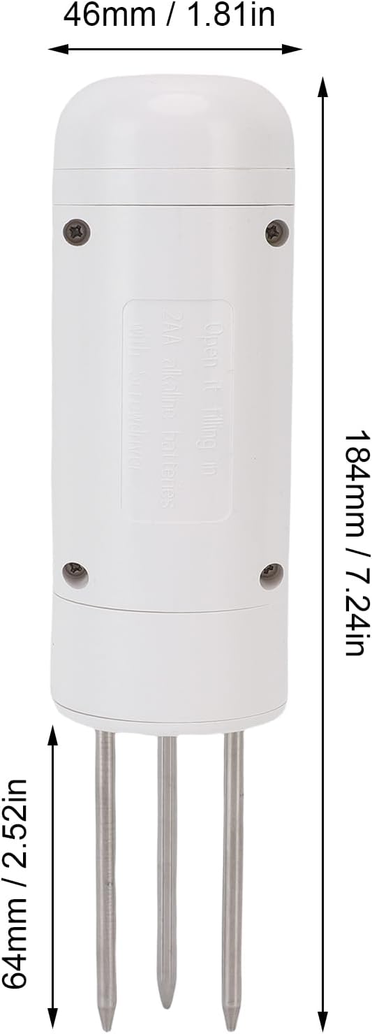 TOPINCN Soil Tester Humidity Sensor, Temperature Humidity Monitor with 304 Stainless Steel Probe IP67 Soil Meter for Wireless Real Time Data App Control