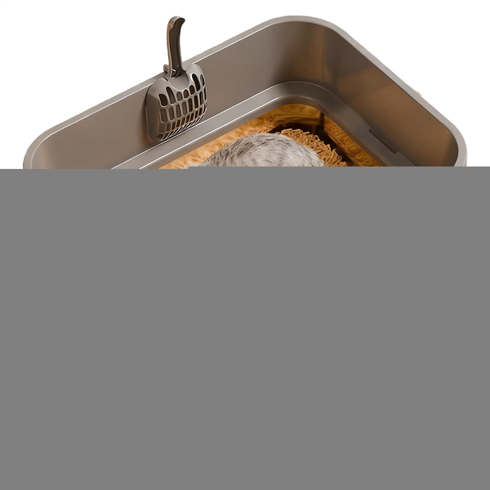 Bandeja De Para Gatos Acero Inoxidable Bandeja Sanitaria para Mascotas de | Bandeja Sanitaria Para Mascotas Pequeñas En Interiores, Esquinas, Apartamentos Y