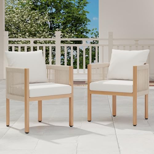 DAYAOUTDOOR Modern Patio Dining Chairs Set of 2