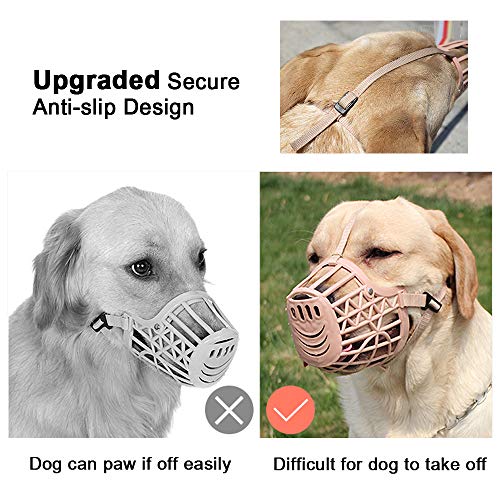 Dog Muzzle, Basket Cage Muzzle For Small, Medium, Large Dogs To Stop Barking, Biting And Chewing (Size 2, Beige) #TOP5
