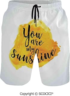 SCOCICI Swim Trunks Beach Pants Shorts Colored Ornate Flowers and Leaves Blosso - coolthings.us