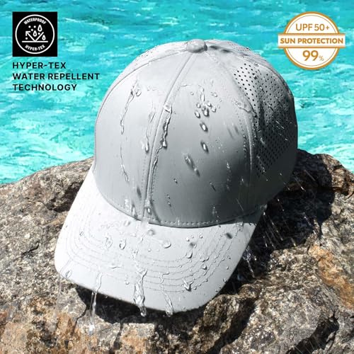 Image of CHOK.LIDS Cooling Trucker Hat Performance Cooling Mesh Back Flat Bill Hat Waterproof Dry Baseball Cap Fitted Hats for Men