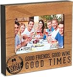 Pavilion Gift Company 67220 We People Wine People Frame, 7-1/2 x 6-3/4' , Brown