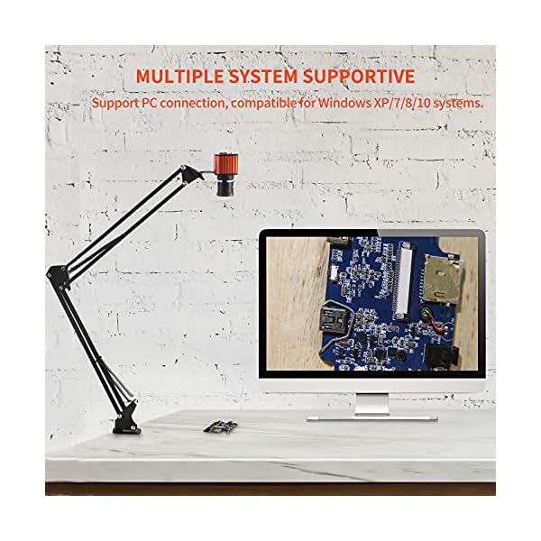 24MP Digitales Video Mikroskop, USB/HDMI 1080P 2K Industrielle Löt Mikroskop Kamera, Mit IRIS 35mm Großfeld-Vision… – Bild 8
