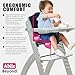 Abiie Beyond Junior Wooden High Chair with Tray - Adjustable and Convertible High Chair for Babies and Toddlers - 6 Months to 250 Lb - Water Resistant - Natural Wood/Black Pearl Cushion