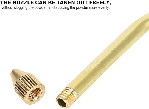 Miniatura 7 de Mokernali Plumero de polvo, aplicador de polvo, rociador de jardín con tubo largo de cobre, plumero de bombilla para plantas de jardín para