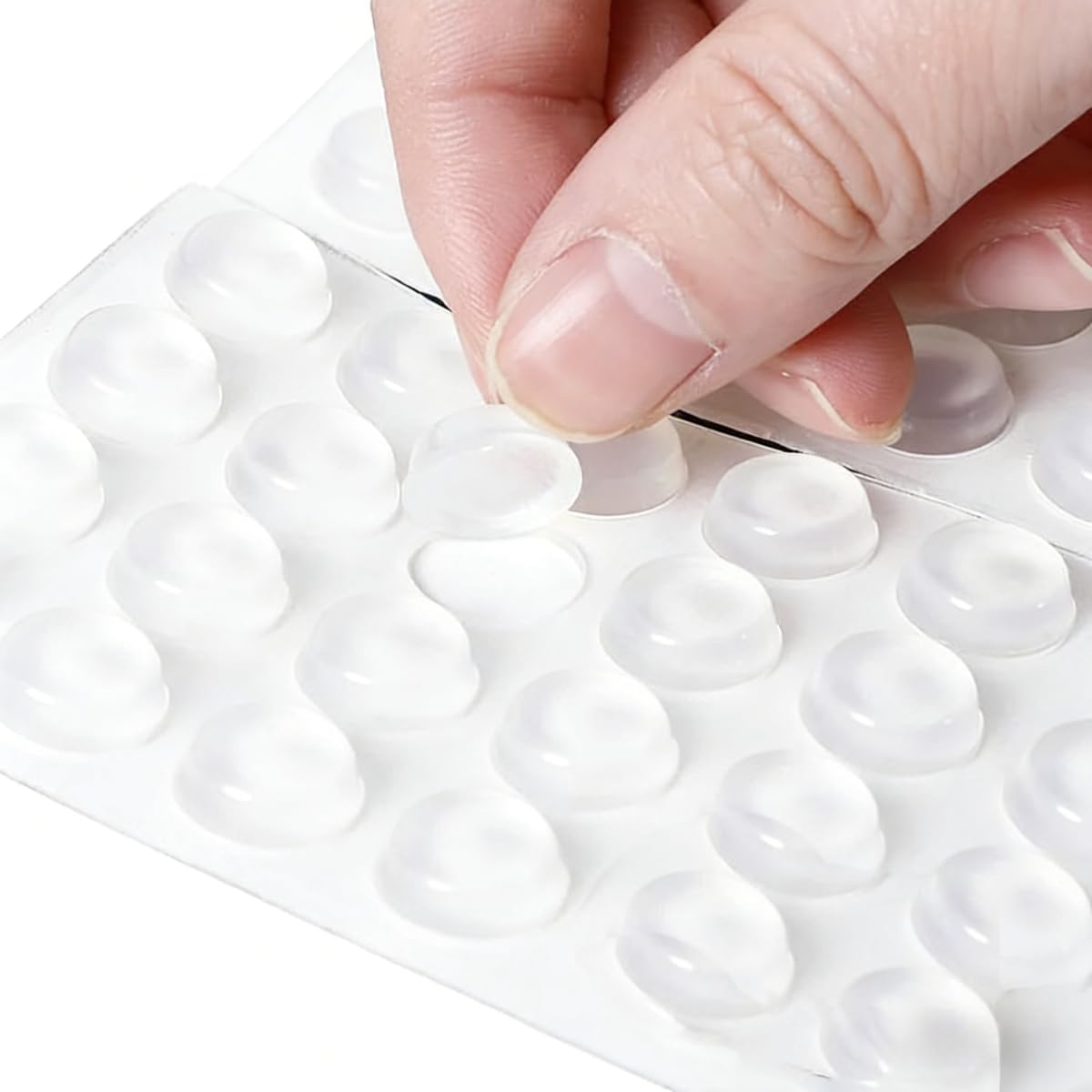 Cabinet Door Bumper,Silicone 164 Pcs Cabinet Door Bumpers Round, 1/2" Diameter Self Adhesive Clear Cupboard Door Drawer Bumpers for Kitchen Cabinets Cutting Boards Picture Frames