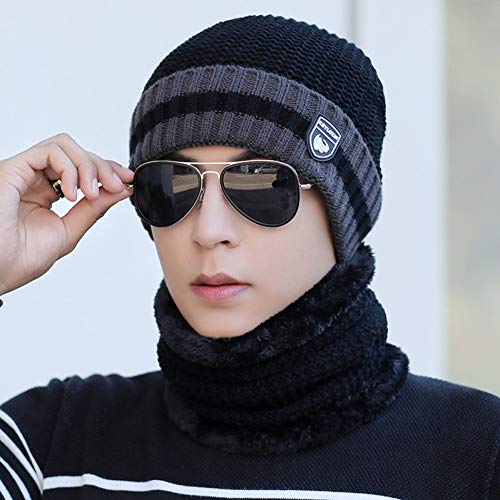 Chapeau d'hiver chaud pour hommes à maille épaisse premium