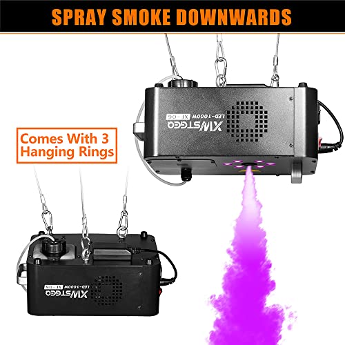 Vertical Fog Machine 1000W With 6 Led Lights And Wireless Remote Control For Stage Halloween Wedding Dj Parties #TOP2
