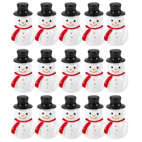 DOITOOL 20 Pcs Mini Figurines De Bonhomme De Neige Bricolage Ornement De Bonhomme De Neige De Noël Ornement De Noël Minuscule Décoration De De e en Résine avec Chapeau
