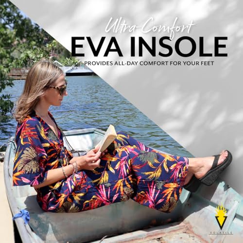 Image of Volatile Island Wedge Sandals for Women Featuring Slip-On Thong Platform Style with EVA Insole and Rubber Outsole