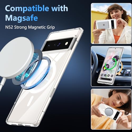 Coque Google Pixel 6 Pro MagSafe antichoc militaire transparente et mate - 4