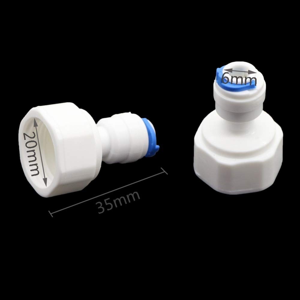 Manguera de jardín Hilo Interno de 1/2 Pulgada a 1/4 Pulgadas de Bloqueo Deslizante Conector rápido Butt Conectores de Bomba de tubería neumáticos Conectores de riego 50 PCS