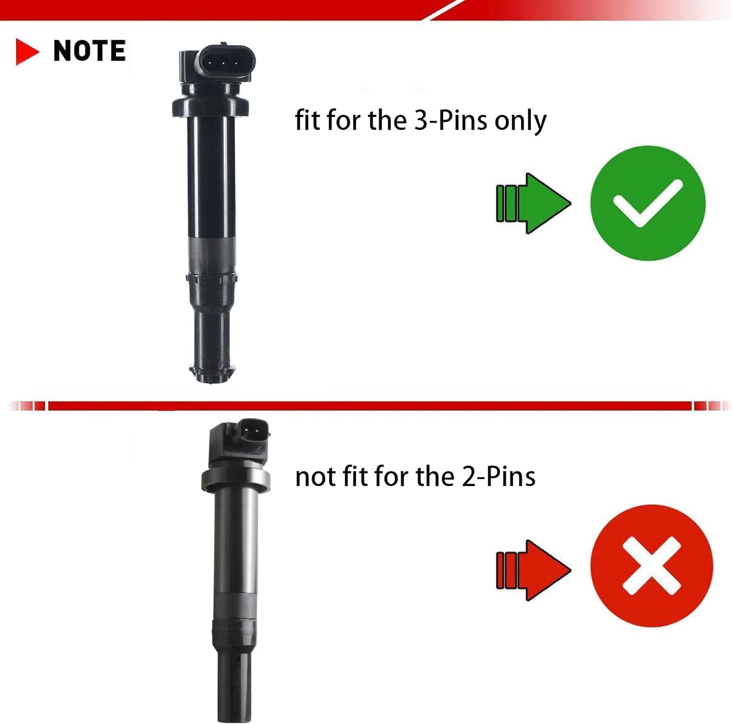 A-Premium Set of 6 Ignition Coil Pack and Iridium Spark Plugs Compatible with Kia Optima 2006 & Hyundai Santa Fe 2007 2008 2009, V6 2.7L （with 3 Blade Terminal）
