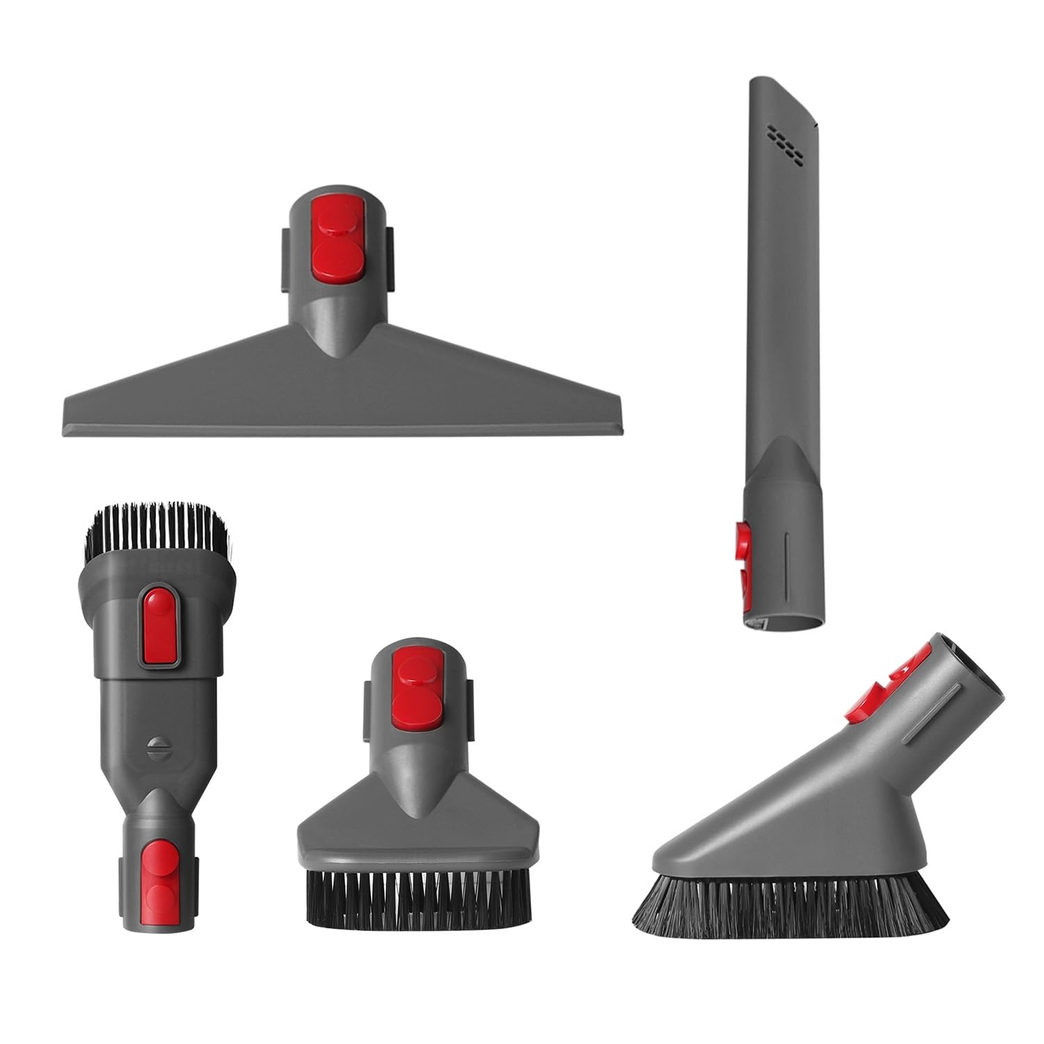 Dyson Staubsauger Zubehör 5 Stück, 3 Bürstenköpfe + 2 Düsen, Ersatzteile für V7 V8 V10 V11, Zuhause, Büro und Hotel