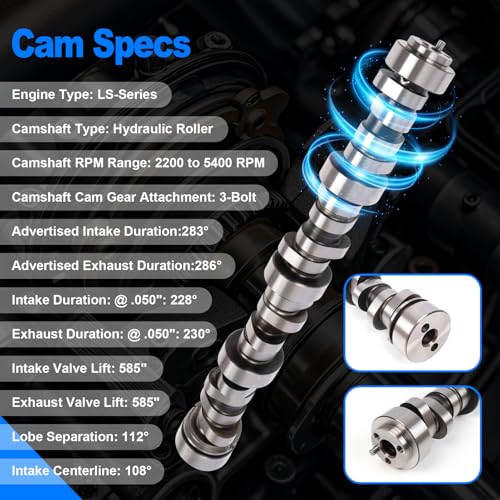 Image of E1840P Sloppy Stage 2 Camshaft Kit for GM /Chevy 4.8L 5.3L 5.7L 6.0L 6.2L LS LS1 LS2 LQ4 LQ9 Engine, (Includes Cam, Springs, 7.400 inch Pushrods, Seals & Gaskets)