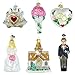 Wedding Collection Set of 6 Glass Old World Christmas Ornament 14011