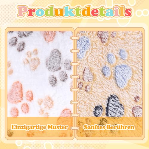 Jokureao 4Stück Kleintier Plüschbett Set, Flauschiges Kleintierbett, Waschbares Plüschbett für Meerschweinchen Kaninchen Hamster, Warme Kuschelmatte für Käfige, Weiche Fleece Decke für Kleintiere