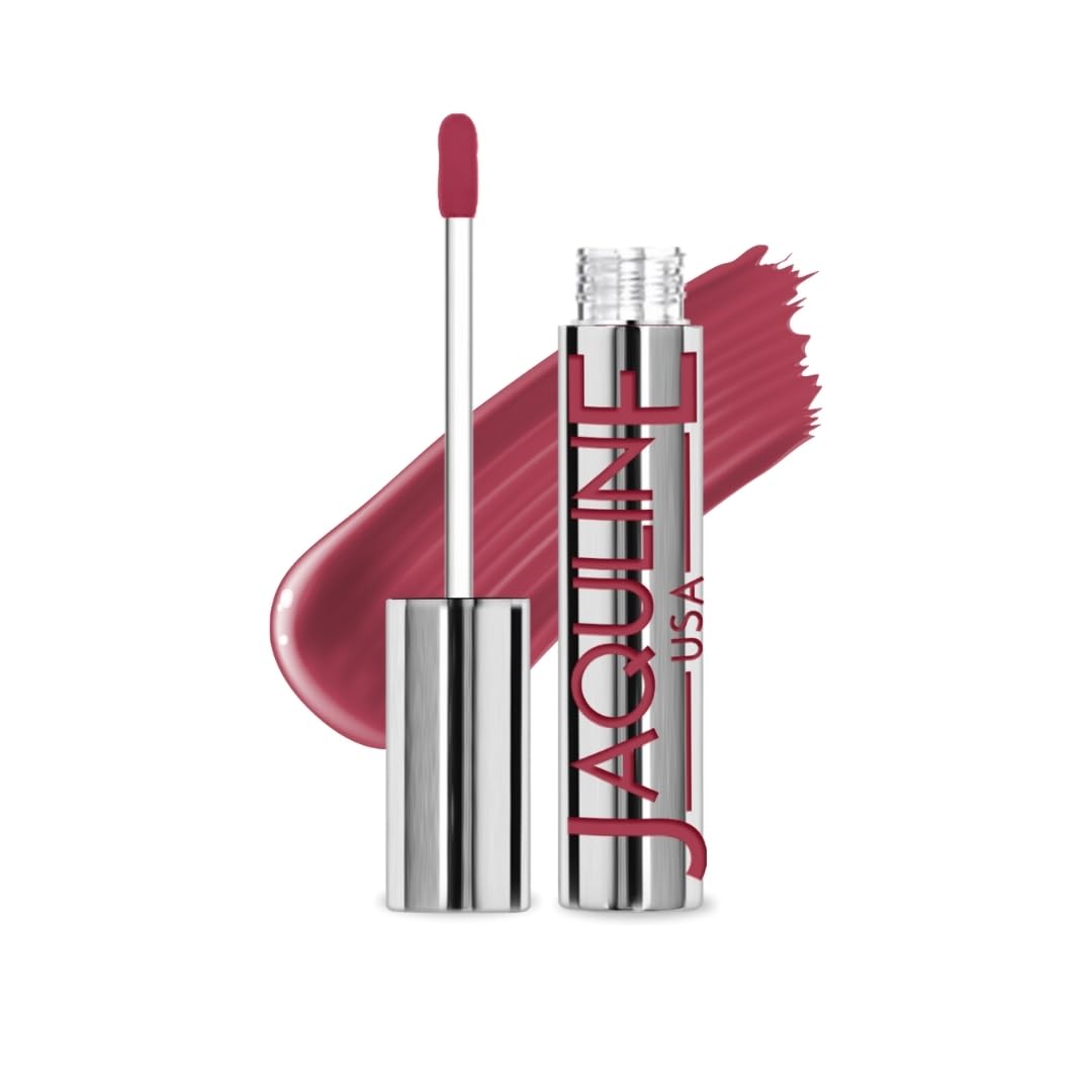 JAQULINE USA RIZZ Bold Liquid Lipstick | Glossy Matte Finish | Enriched with Vitamin E | Long Lasting Formula | Unique Texture | Smooth Application | Transfer Proof - Firt Rizz, 3.5ml