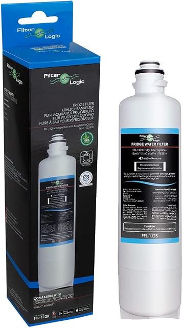 FilterLogic FFL-112B Fridge Filter Cartridge Compatible with Bosch UltraClarity Pro 11032518, Siemens Neff Gaggenau