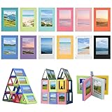 XIANJIA 12 Stück Mini Bilderrahmen, 3-Zoll Magnetische Bilderrahmen, Bunt, Fotomagnete Selbst Gestalten, Kompatibel Polaroid Bilderrahmens, Perfekt, Um Wertvolle Erinnerungen zu Präsentieren