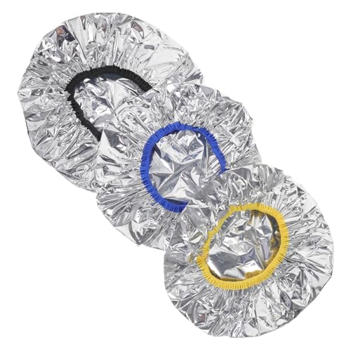 FOMIYES 3pcs Highlights Cap for Dyeing Deep Conditioning Heat Cap Tin Foil Reusable Hair Processing