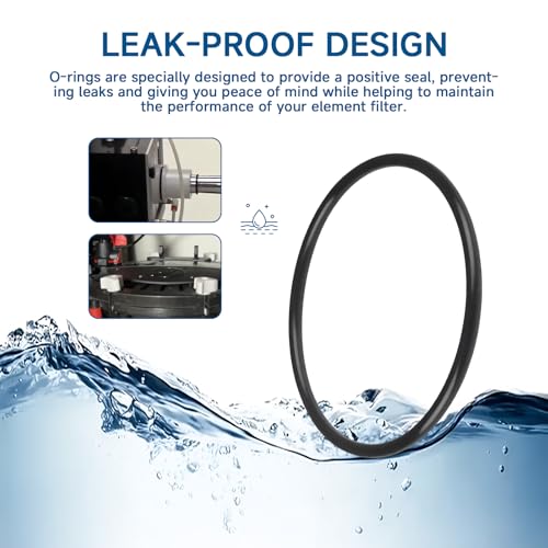 Image of Compatible with Fluval A20038 A-20038 O-Ring Motor Head Seal Gasket for Fluval 104 105 106 107 204 205 206 207 A440 A443 Canister Filters, Replacement Leakproof Rubber Motor Head O Ring, 2 Pack