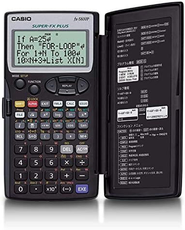 CASIO SCHULRECHNER Modell FX 5800 P, BATTERIEBETRIEB, Black