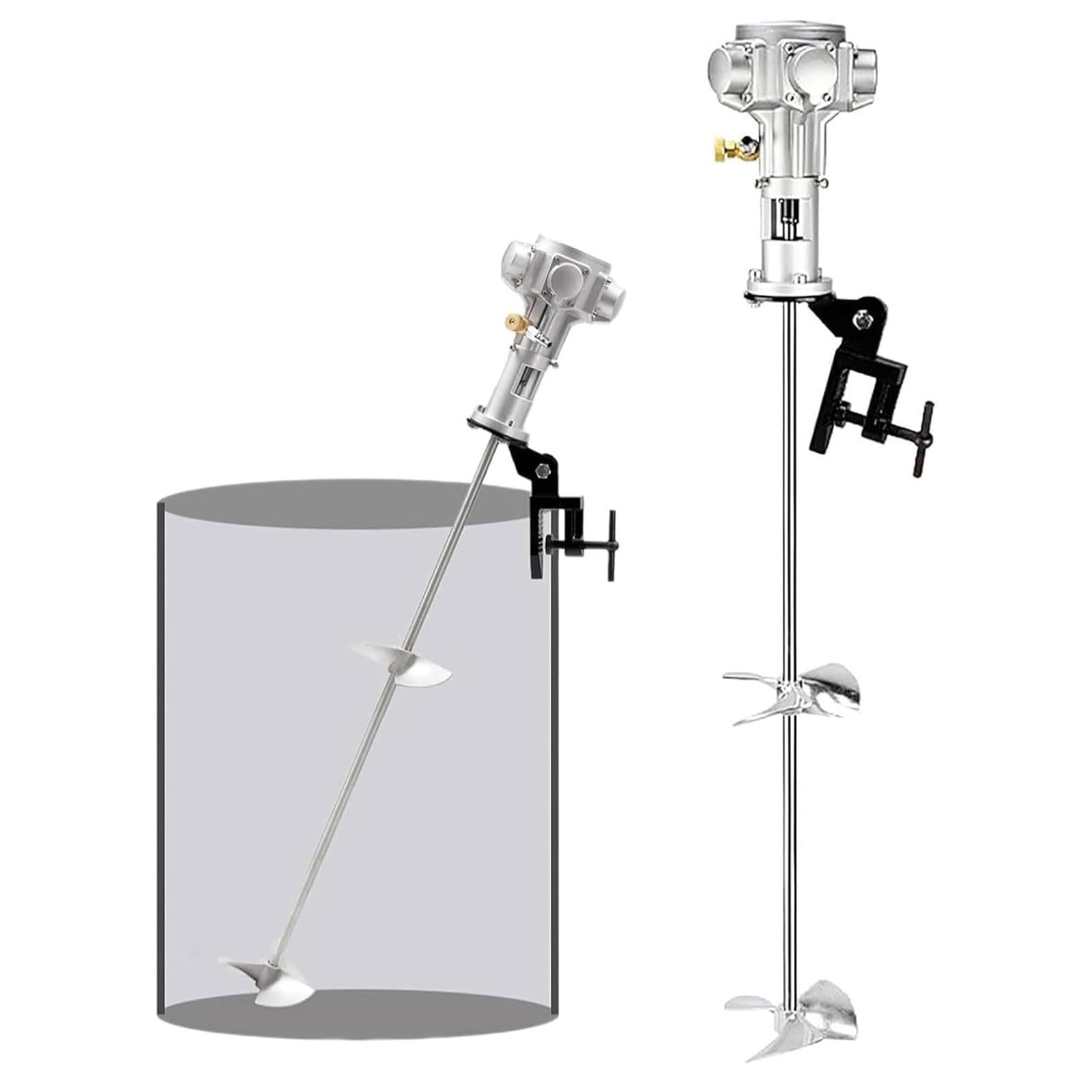 FBJAMZ Gallon Pneumatic Paint Mixer,Air Agitator, Stainless Steel Stirring Blade for Paints, Inks, Coatings & Liquids - Efficient Mixing Tool