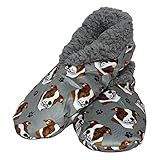Pit Bull Super Soft Slippers - E&S Pets - Pit Bull Gifts - Cozy House Slippers - Non Skid Bottom - One Size Fits Most - Sherpa slipper - Pet Lover Gifts For Men And Women