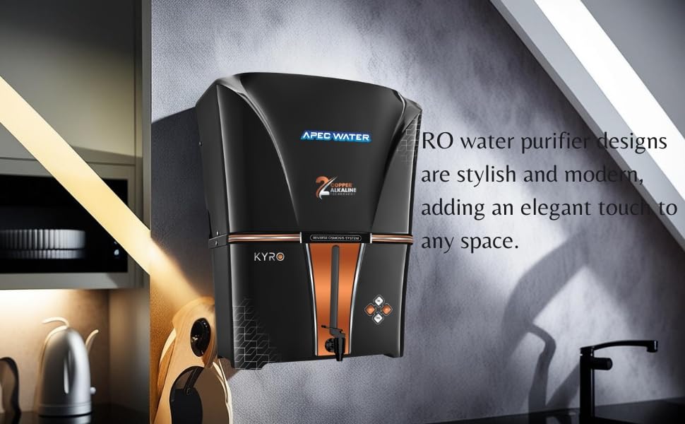 Image of Apec Water Copper+Alkaline RO Water Purifier with 10 Stage Purification Filtration, UV, UF, TDS Adjuster and 12 Liter Large Storage Tank, Suitable for all type of water supply