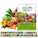 GermiGrow Survival Vegetable Seeds Vault Kit - 36 Heirloom Varieties, 17,600+ Non-GMO Vegetable Seeds for Planting Indoor/Outdoor & Hydroponic Gardening, Survival Gear & Emergency Seeds