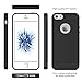 JETech Case for iPhone SE 5s 5 Protective Cover with Logo Cut-Out (Black)
