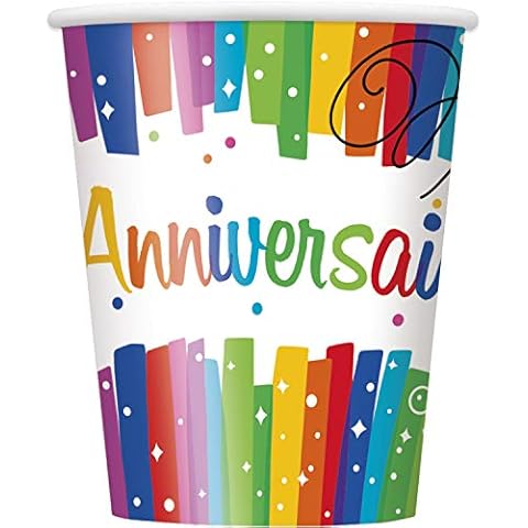 Unique Party Rainbow Ribbons Paper Cups Cover