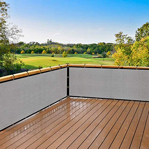 Image of DearHouse Balcony Privacy Screen Cover, 3.5ft x16.5ft Privacy Screen Balcony Shield for Porch Deck Outdoor Backyard Patio Balconys, Includes 35 pc Cable Ties